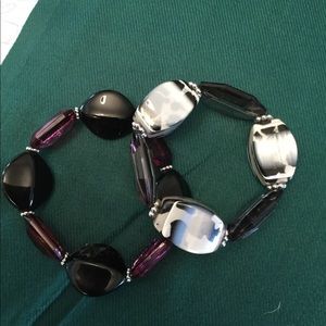 2 CHUNKY OCTAGON SHAPED BRACELETS